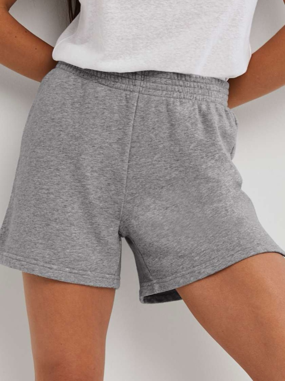 Aritzia TNA Mid-Thigh Short Heather Gray Sweatshorts